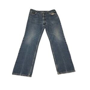 Vintage Lee Jeans Mens 38x32 Blue 100% Cotton Denim Straight Leg Made In USA